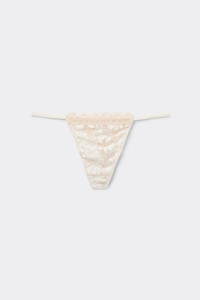 Beige Midsummer Dream Side Straps Thong, 5601_118K, large image number 3