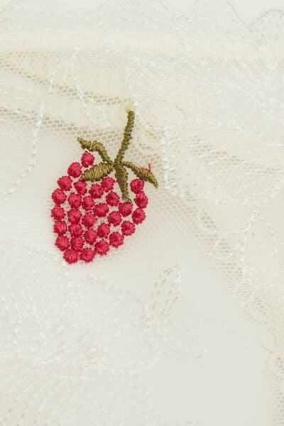White Sweet As A Berry Tulle Thong, Powder White, large image number 4