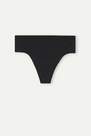 Intimissimi - Black High-Waisted Thong Ultralight Microfibre