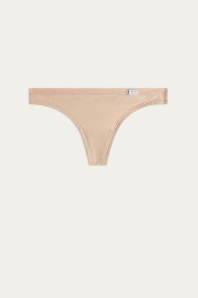 Soft Beige Cotton G-String, , large image number 2