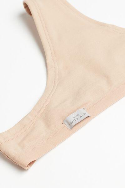 Soft Beige Cotton G-String, , large image number 4