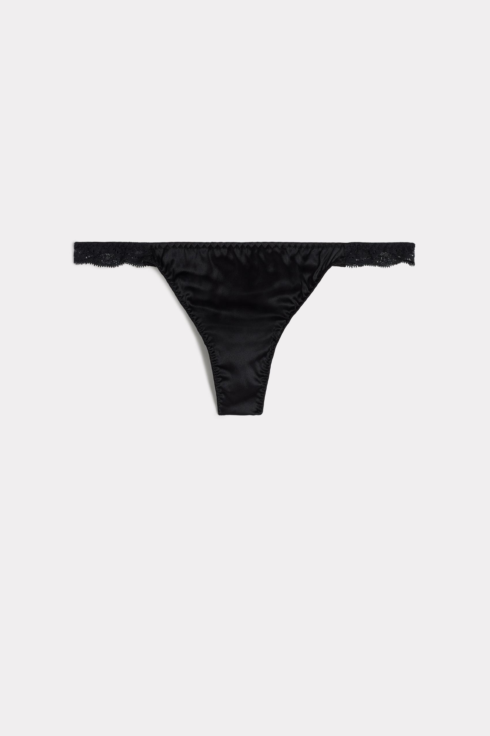 Black Silk And Lace G-String, , large image number 9