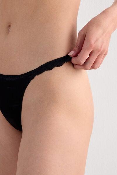 جي سترينج حرير أسود ودانتيل  ، نسائي, Black, large image number 10