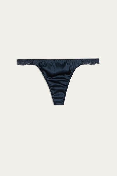 Blue Silk And Lace G-String, , large image number 2