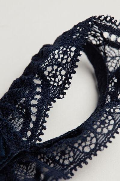 Blue Silk And Lace G-String, , large image number 4