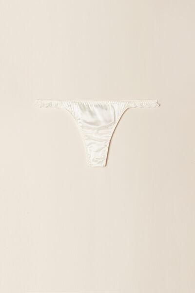 White Silk And Lace G-String, , large image number 4