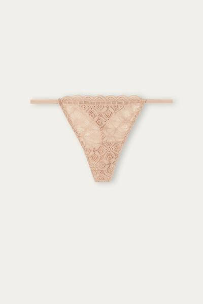 Beige Lace Side G-String, , large image number 2