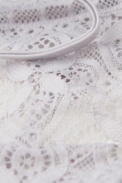 Grey Side Straps Lace Thong, 5601_347J, large image number 4