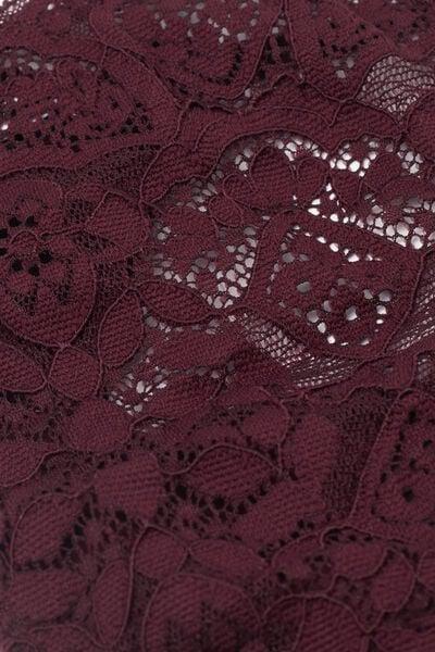 Burgundy Lace Thong With Side Straps, 5601_028K, large image number 4