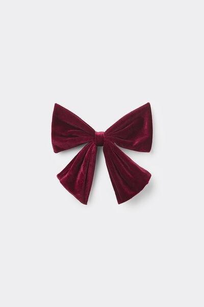 Maroon Bow Hair Clip, 5701_085Y, large image number 1