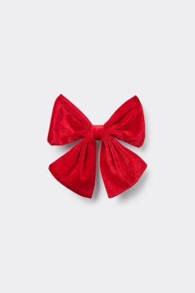 Red Clip Velvet Hair Bow, 5701_873V, large image number 1