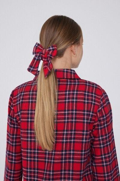Multicolour Flannel Hair Elastic Bow, 5701_070Y, large image number 0