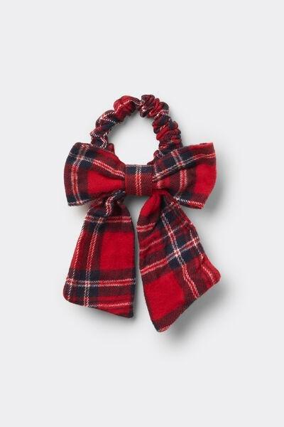 Multicolour Flannel Hair Elastic Bow, 5701_070Y, large image number 1