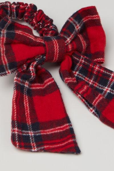 Multicolour Flannel Hair Elastic Bow, 5701_070Y, large image number 2