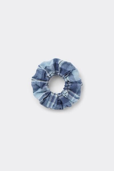 Blue Flannel Hair Elastic, 5701_916Y, medium