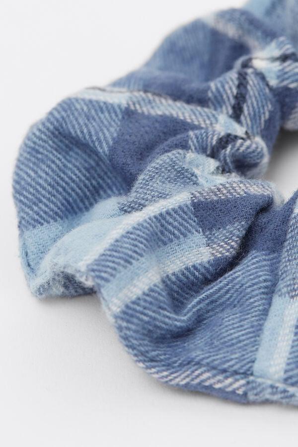 Blue Flannel Hair Elastic, 5701_916Y, large image number 2