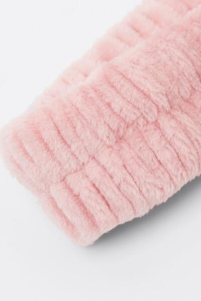 Pink Bow-Detail Fleece Hair Band, 5701_053Z, large image number 4