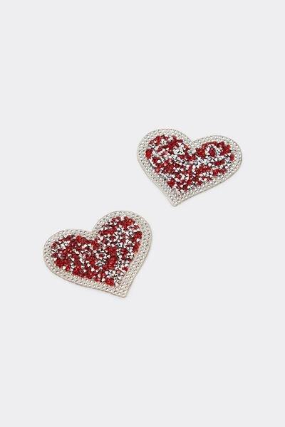 Multicolour Hearts Rhinestones Nipple Pads, 5701_069Y, large image number 0