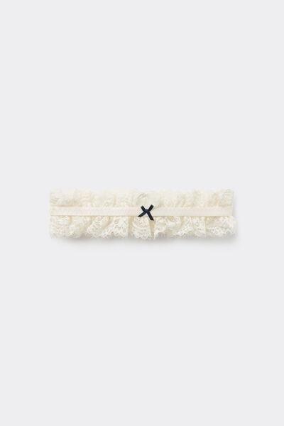 White Pearl Dream Lace Garter, 5701_677V, large image number 1