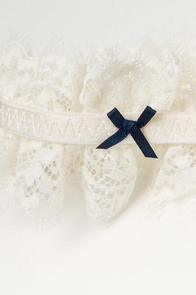 White Pearl Dream Lace Garter, 5701_677V, large image number 2