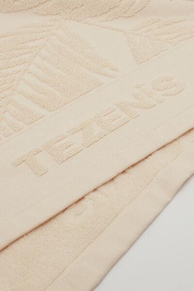 Ecru Devore Terry Beach Towel, 5701_773Y, large image number 1