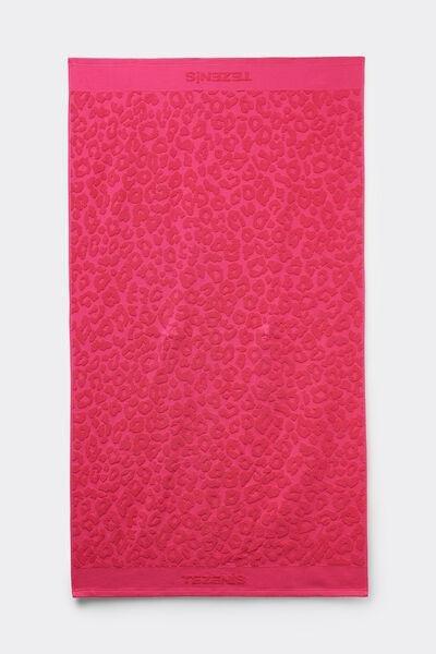 Pink Devore Terry Beach Towel, 5701_774Y, large image number 0