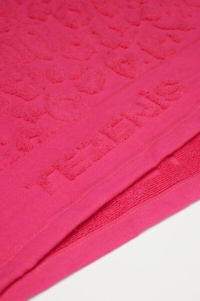 Pink Devore Terry Beach Towel, 5701_774Y, large image number 1
