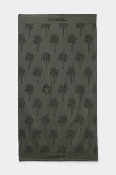 Green Devore Terry Beach Towel, 5701_776Y, large image number 0
