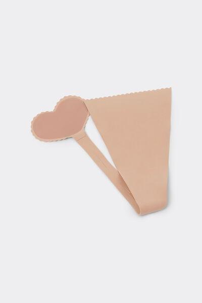Beige Invisible Adhesive G-String, Natural Blush, medium