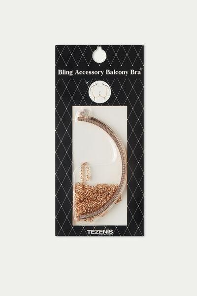 Gold Rhinestone Jewel Bra, , large image number 1