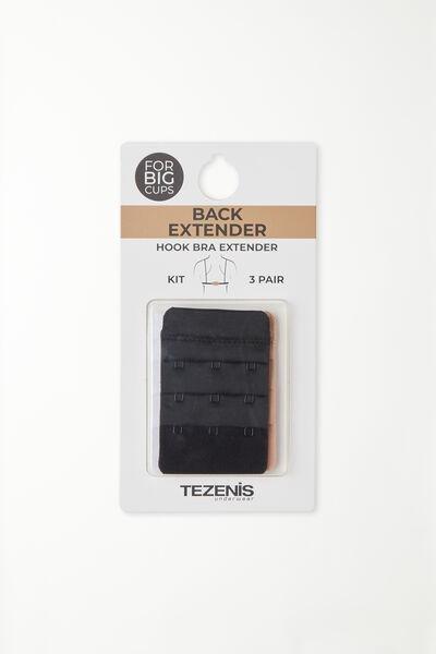 Multicolour Blush Bra Back Extenders, White/black/natural Blush, large image number 5