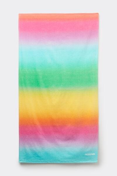 Multicolour Printed Terry Beach Towel, 5701_777Y, large image number 0