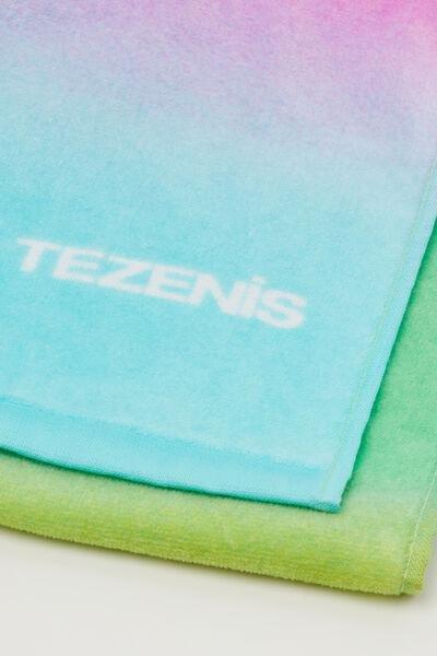 Multicolour Printed Terry Beach Towel, 5701_777Y, large image number 1
