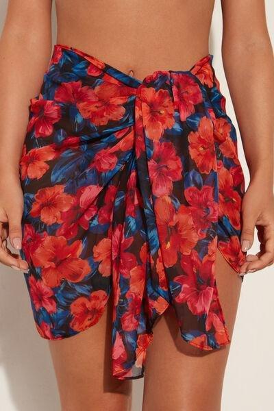 Pink Chiffon Wraparound Skirt, , large image number 1