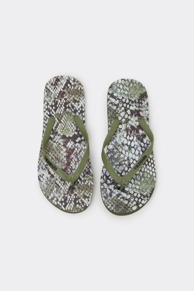 Multicolour Patterned Flip Flops, , large image number 0