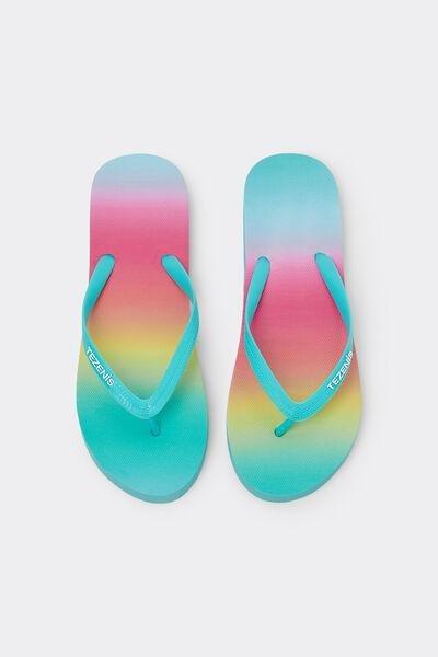 Multicolour Patterned Flip Flops, , large image number 0