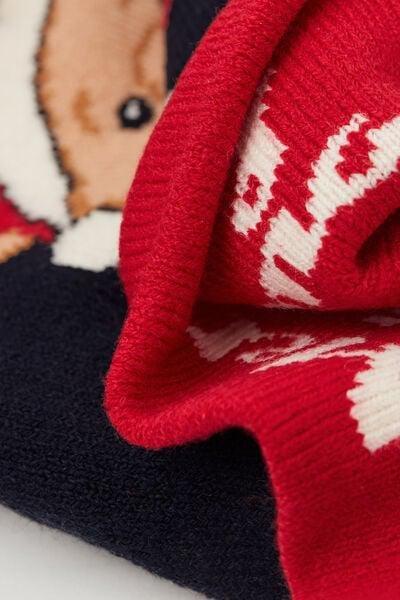 Multicolour Merry Xmas Teddy Led Light Christmas Hat, 5701_936Y, large image number 1