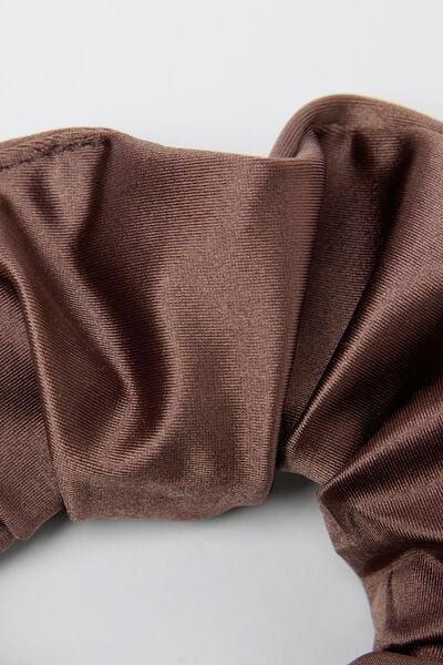 Brown Patterned Scrunchie Hair Elastic, 5701_281Z, large image number 3