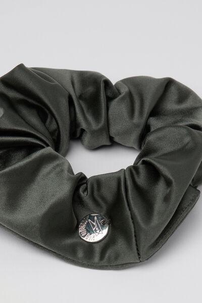 Green Patterned Scrunchie, 5701_503Y, large image number 1