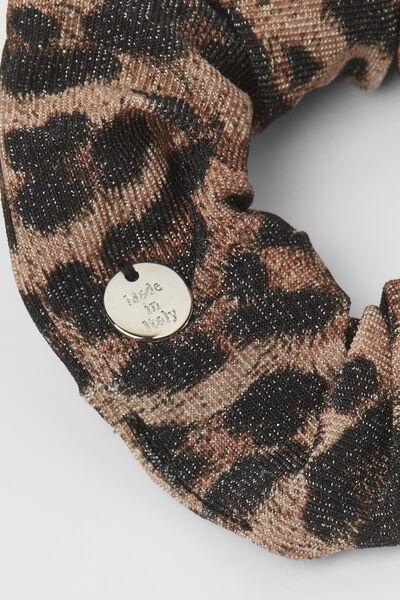 Multicolour Patterned Scrunchie Hair Elastic, 5701_506Y, large image number 1