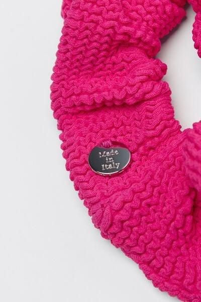 Pink Patterned Scrunchie Hair Elastic, 5701_523Y, large image number 1