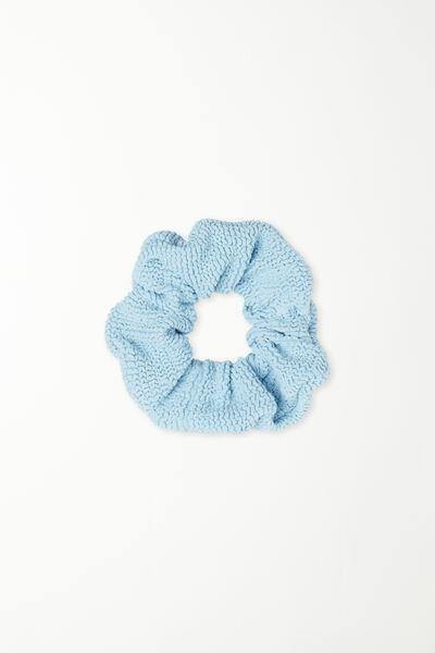 DUSK BLUE Patterned Scrunchie Hair Elastic, , large image number 1