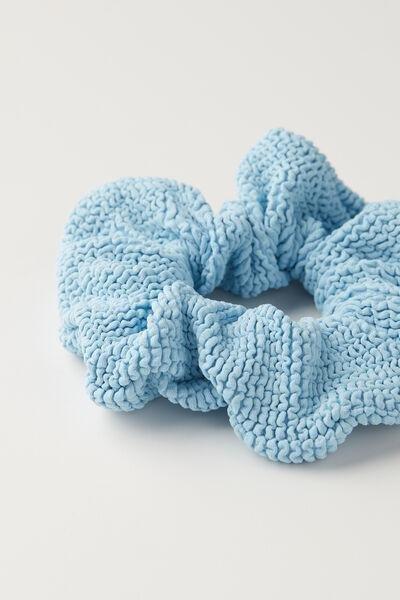 DUSK BLUE Patterned Scrunchie Hair Elastic, , large image number 2