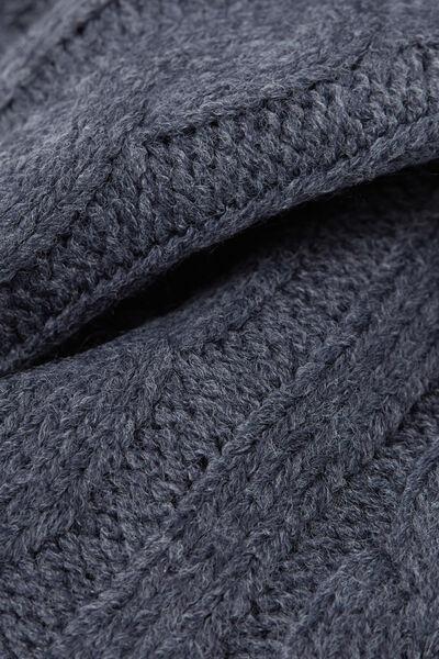 Navy Muffle Embroidered Acrylic Gloves, 5701_159Z, large image number 2