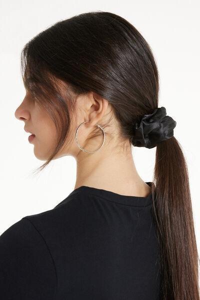 Black Satin Hair Elastic, , large image number 0