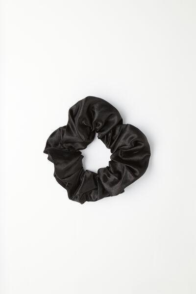 Black Satin Hair Elastic, , large image number 1