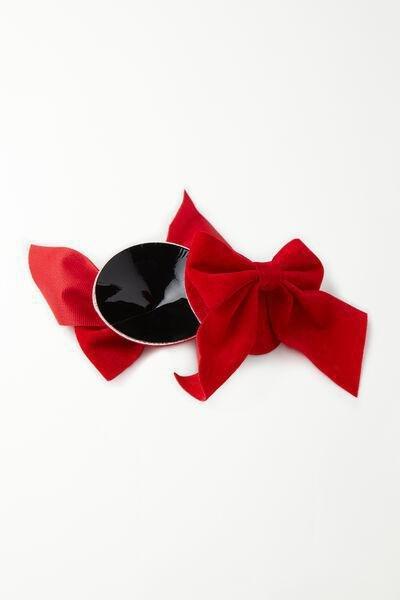 Red Velvet Bow Nipple Covers, , large image number 0