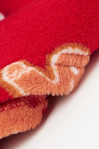 Red Patterned Fleece Blanket, 5701_957Y, large image number 1