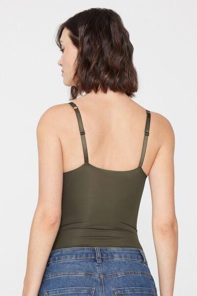 Green Natural Lifting Laser Cut Triangle Bodysuit, 5701_226Z, large image number 2