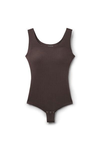 Brown Invisible Therm Vest-Style Bodysuit, 5701_495Z, medium